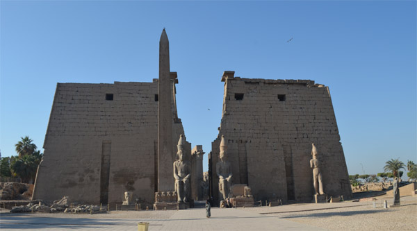 Luxor temple main pylons