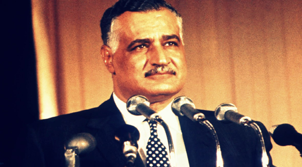 El primer  presidente de Egipto Gamal adbel Naser