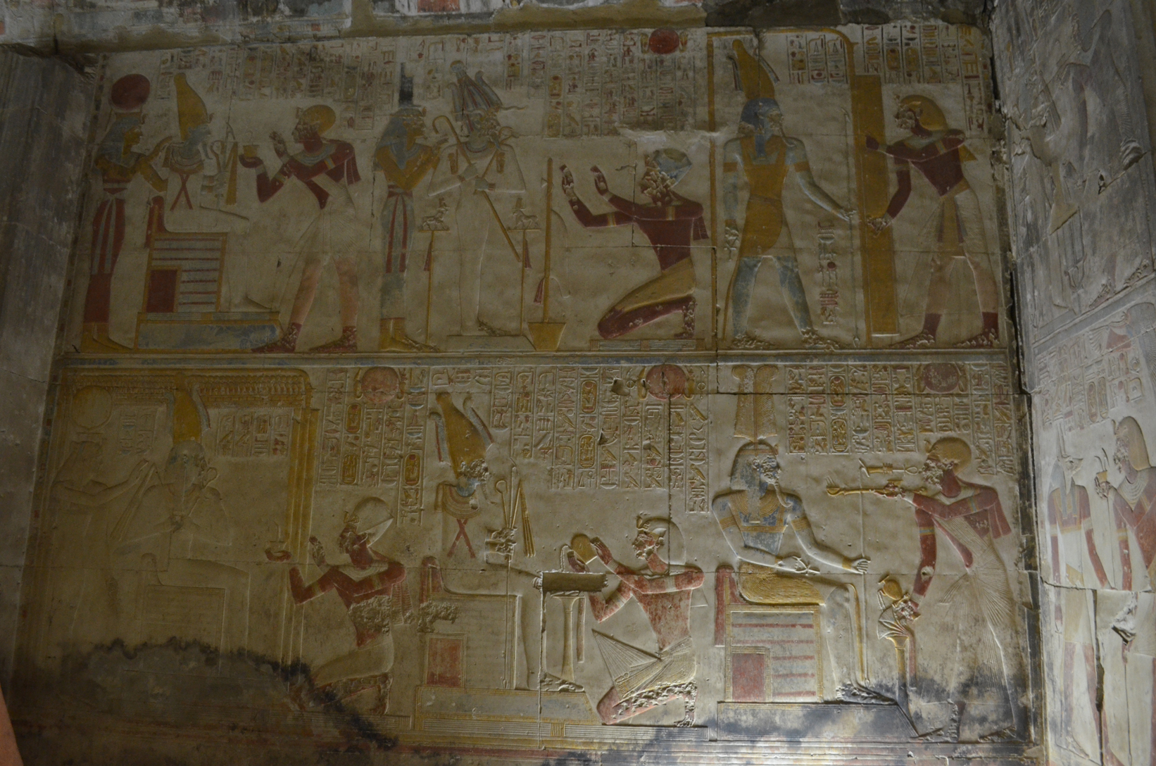 Abydos temple offerings relief