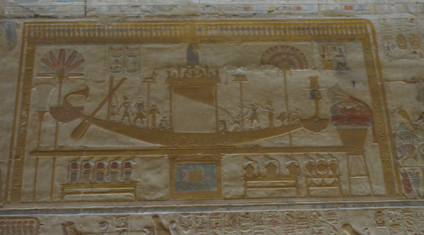 Wall painting in Abydos Temple