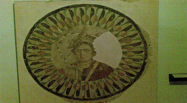 
Roman mosaic on the display in the National museum of Alexandria