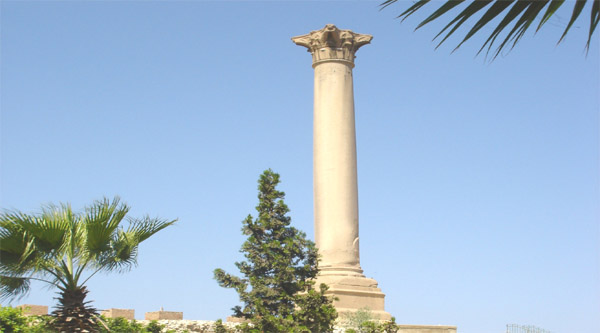 Pompey's pillar in Alexandria