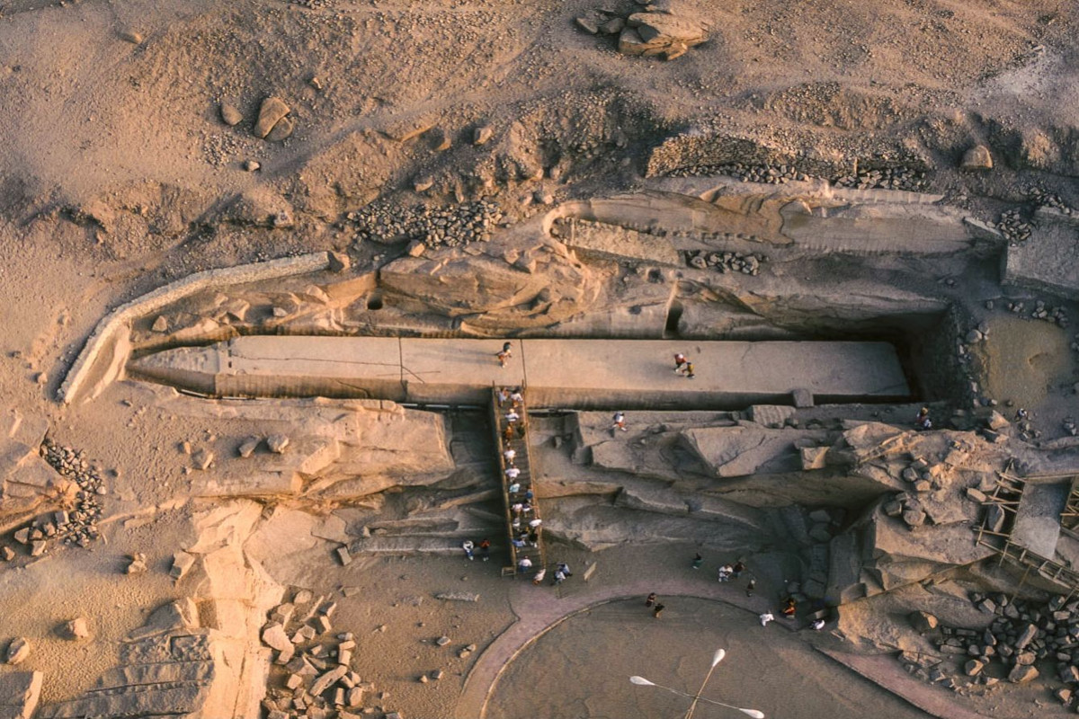 Obelisco inacabado en Asuán, Egipto