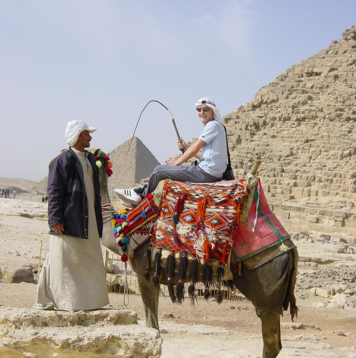 Camel riding at the Egyptian Pyramids