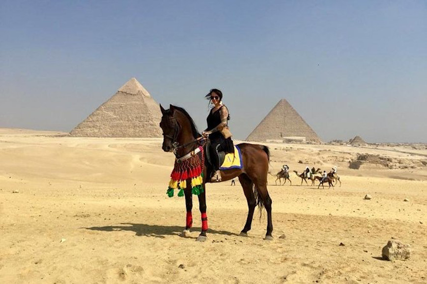 The pyramids horse riding tour
