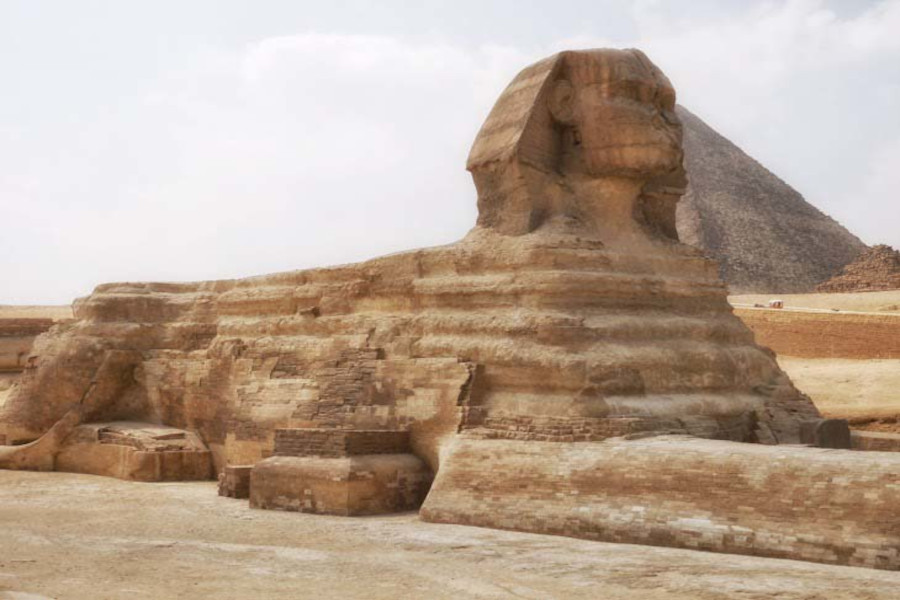  
Le grand sphinx de Gizeh.