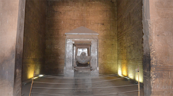 Sacred bark at Edfu temple.