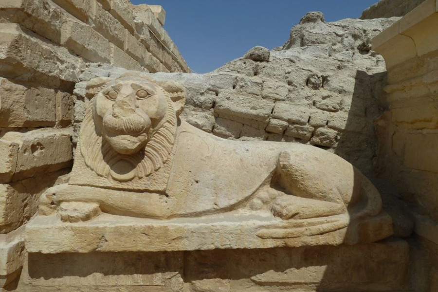 Templo de Medinet Madi en el oasis de Fayoum Egipto 