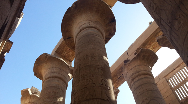 Broken stela inside Karnak temple.