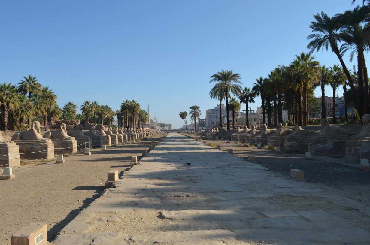 Sphinx avenue in Luxor temple