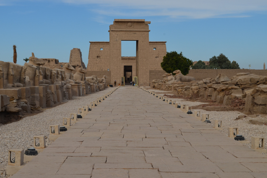 The great processional way in Luxor temple