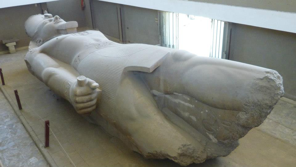 Statue of Ramses II in ancient Memphis