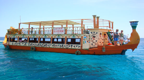 Glass bottom boat excursion from Naama bay