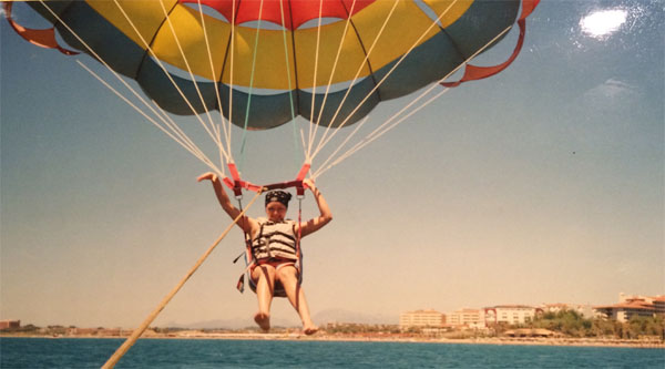 
Parasailing activity.