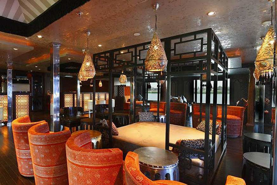 
Lounge bar en el crucero Darakum por el Nilo