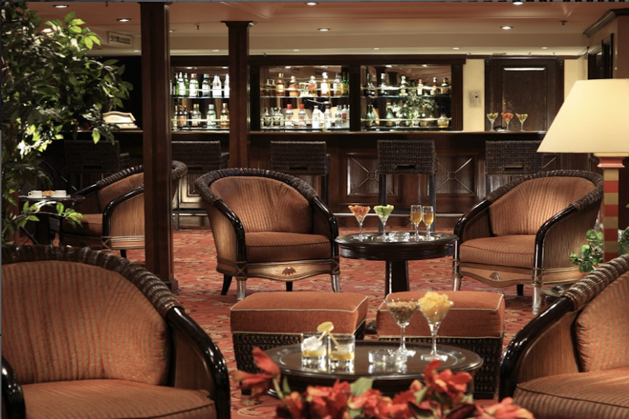
Lounge bar at Iberotel Crown Empress Nile cruise boat