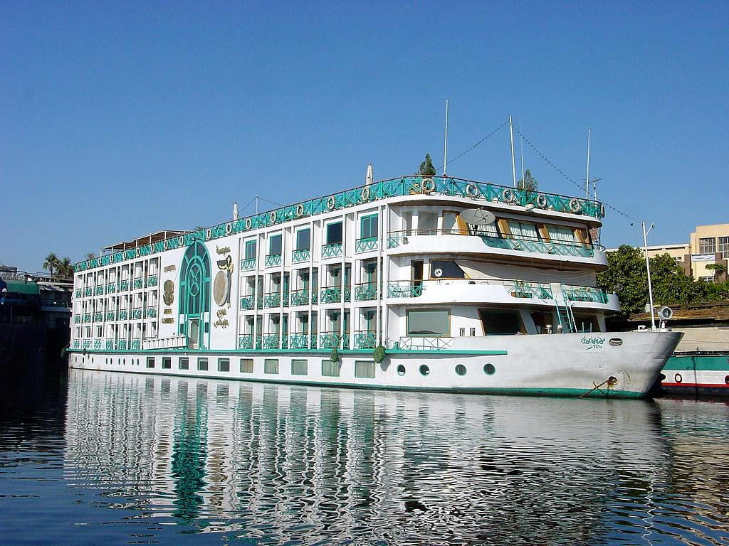 Sonesta St. George Floating hotel at the jetty in Aswan