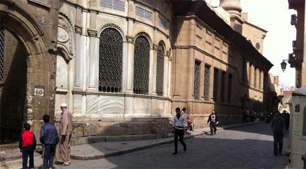 The main facade of the sabil and mosque