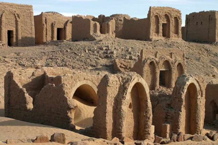 
Al-Bagawat necropolis in Kharga oasis